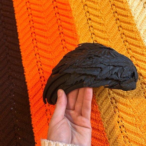 1950s Mad Men style black leaf fascinator hat! - Picture 11 of 13